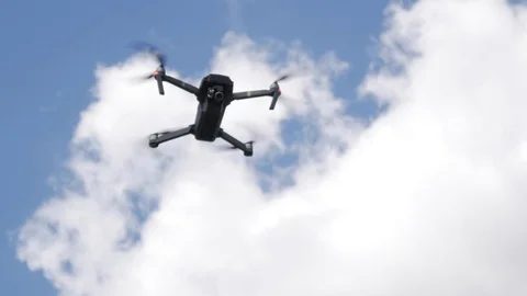 Drone flies in the air Видео 93180275