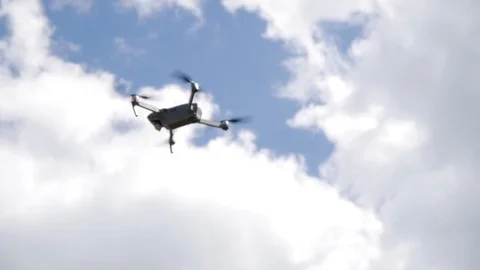 Drone flies in the air Stock Footage 93898849