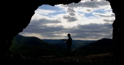 Drone flies in the background in the frame. Stock Footage 117347978