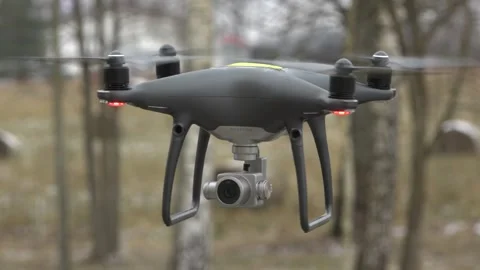 The drone flies. Close up Stock Footage 146306547