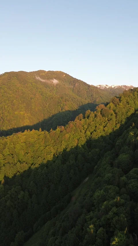 Drone Flies Close Over Snowy Peak, Cloud Shadow, Georgia, 4K 스톡 동영상 337542134