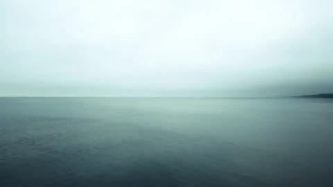 Drone flies closely over the ocean. Flight Over A Sea Surface. Flight over .. 스톡 동영상 234289714