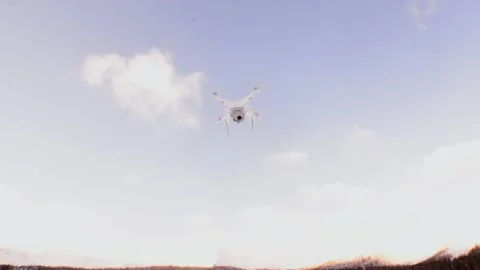 Drone flies high in the sky Stock-Footage 102206182