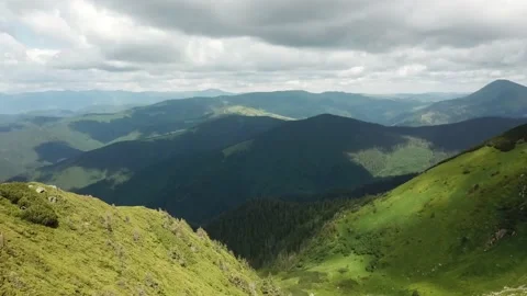 The drone flies in the mountains 4k at the bottom of the gorge Stock Footage 137921856
