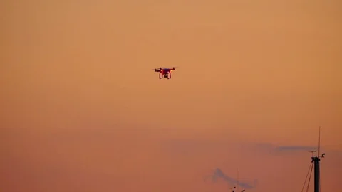 Drone flies near yachts in Black Sea marina Stock Footage