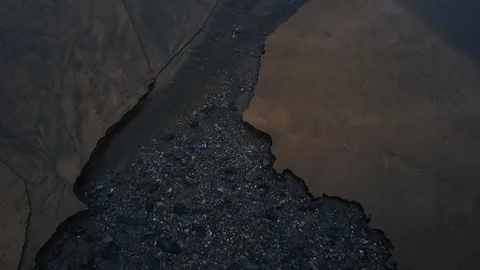 The drone flies over the beach. Stock Footage 114577273