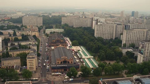 The drone flies over the buildings. Stock Footage 112103747