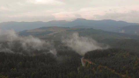 Drone flies over clouds. Inspiring and mesmerizing calm tranquil shot of flying Stock Footage 197501108
