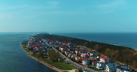 The drone flies over the coast. Stock Footage 107797666