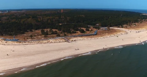 The drone flies over the coast. Stock Footage 107910374