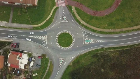 Drone flies over the crossroads Stock Footage 81702952