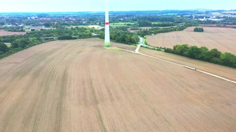 A drone flies over the meadows and fields in Mecklenburg in Germany Video stock 169207759