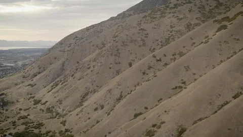 Drone flies over mountains Stock Footage 102532821