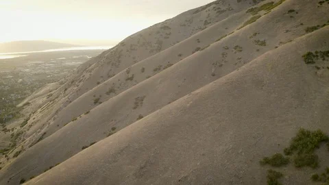Drone flies over mountains Stock Footage 102533256