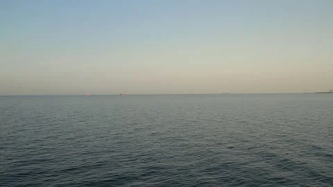 Drone flies over open mediterranean sea on an evening sky, part 2 of 5 Stock-Footage 150340002