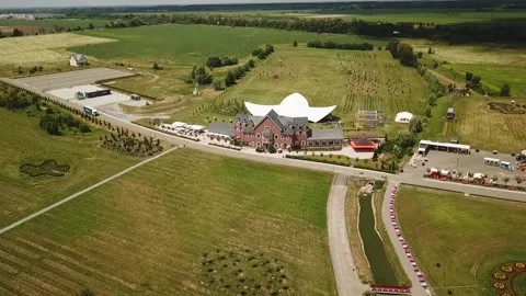 Drone flies over the park_07 Video stock 166533986