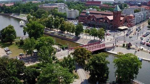 The drone flies over the river. Stock Footage 108443288