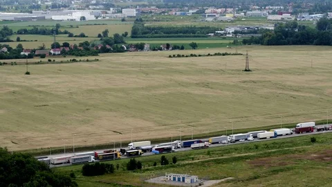 The drone flies over the suburbs. Video stock 108179008