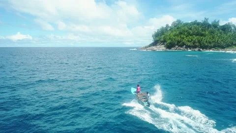 A drone flies over the surface of the water Stock Footage 155406583
