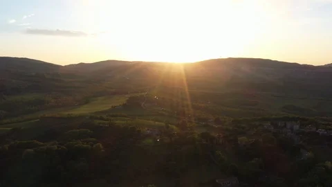 The drone flies over the wine fields in Italy. Stock Footage 107884985