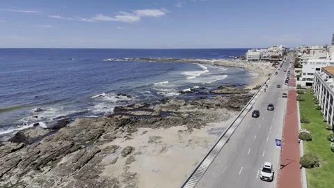 Drone flies from Playa Brava to Playa el Emir over the sandy beaches Stock Footage 297653778