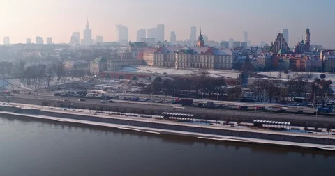 The drone flies slowly from left to right. Stock Footage 112151517