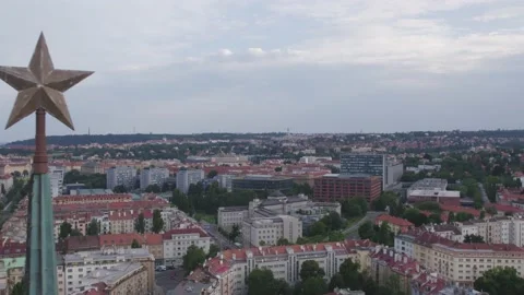 Drone flies by a star Stock Footage 163412402