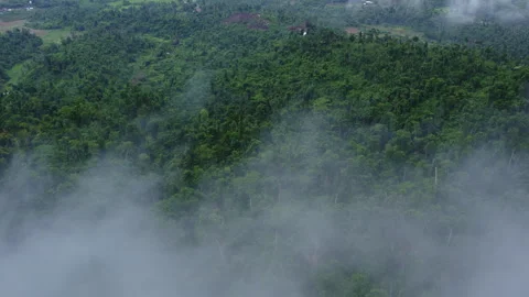 Drone flies through clouds over tropics Stock Footage 273071803