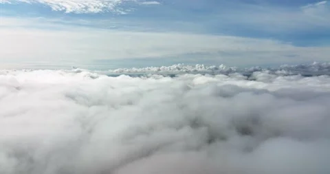 Drone Flies Through Clouds/Fog Stock Footage 228703003