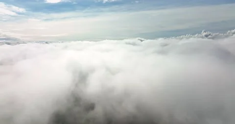 Drone Flies Through Clouds/Fog 動画素材 228703695