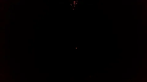 Drone flies through firework display at night 2 Video stock 160129314