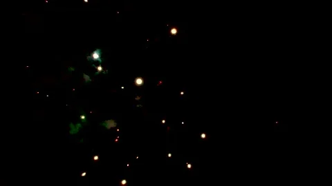 Drone flies through firework display at night 9 Video stock 160129460