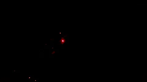 Drone flies through firework display at night 8 Video stock 160129501