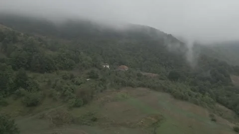 A drone flies through in nature Stock Footage 252981236