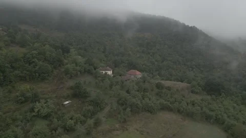 A drone flies through in nature Stock Footage 252982576