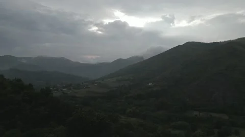 A drone flies through in nature Stock Footage 252983310