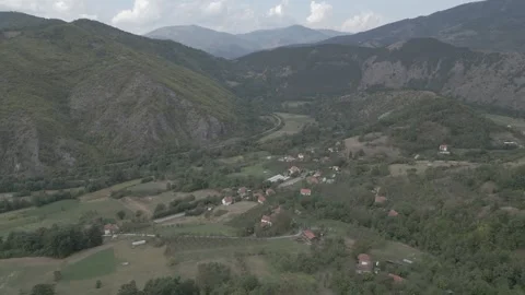 A drone flies through in nature Stock Footage 252990194