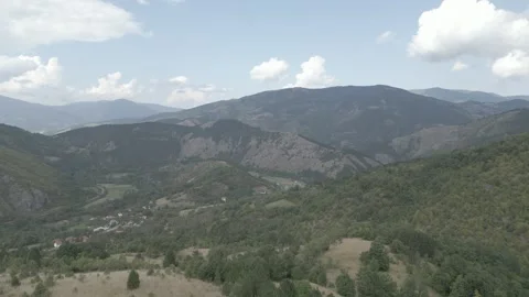 A drone flies through in nature Stock Footage 252990381