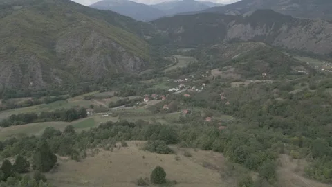 A drone flies through in nature Stock Footage 252995571