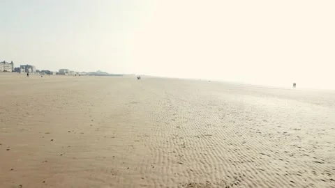 Drone flies under Weston-super-Mare Pier Stock Footage 135810076