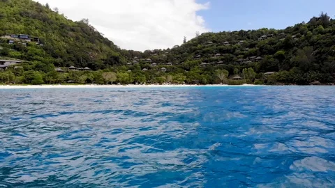 The drone flies very low over the ocean. Stock Footage 102040244