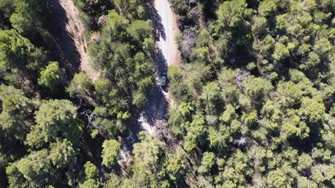 Drone fligh view van drive off Video stock 304264550