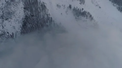 Drone flight above clouds at mountains Stock Footage 103998160