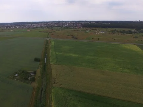 Drone flight above the fields Stock Footage 85087555
