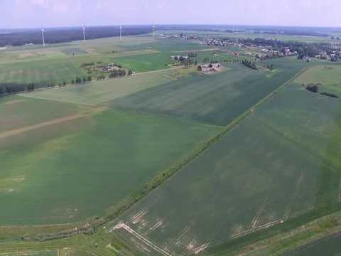 Drone flight above the fields Stock Footage 85088380