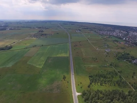 Drone flight above the fields Stock Footage 85088846