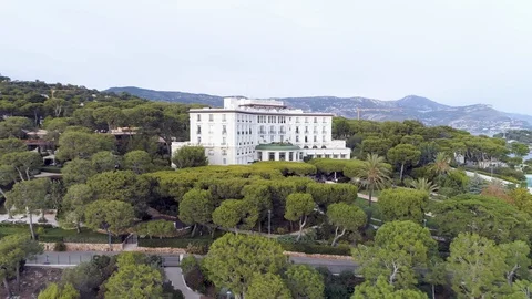 Drone flight above nice Stock Footage 127905711