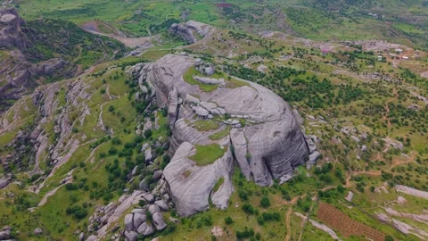 Drone Flight Above Towering Rock Masses Stock Footage 341104978