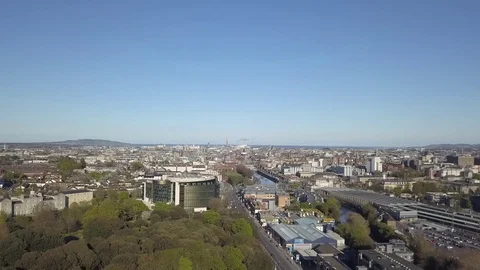 Drone Flight Aerial UAV Dublin Phoenix Park Stock Footage 95777302