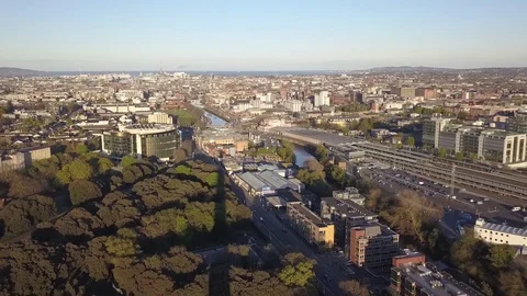 Drone Flight Aerial UAV Dublin Phoenix Park Vídeo Stock 95777319